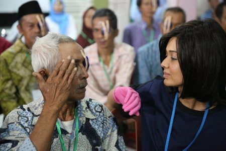 Anna with a patient