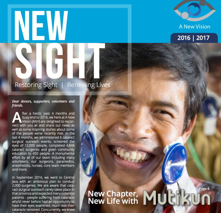 new sight, a new vision newsletter 2016-2017