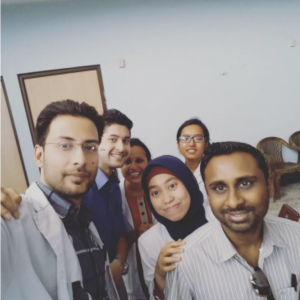 Kharel, Dr. Isha Shrestha, Dr. Mohammed Azzam)—from left to right (2016)